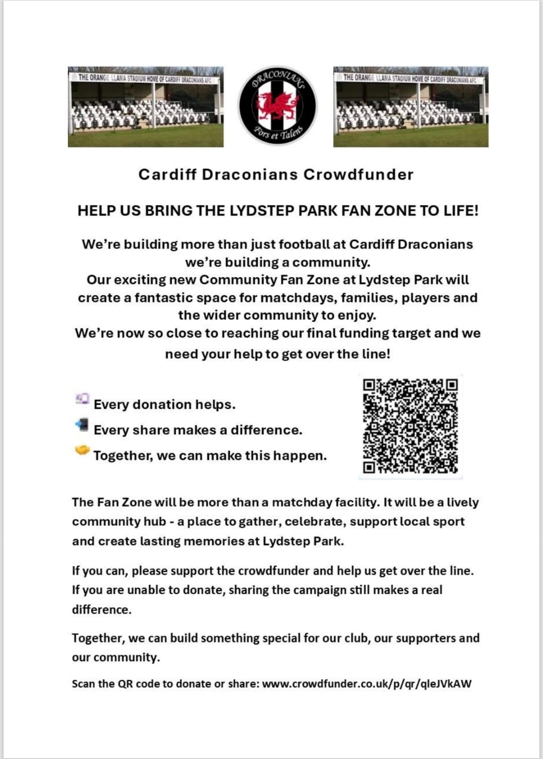 Community Fan Zone CrowdFunder